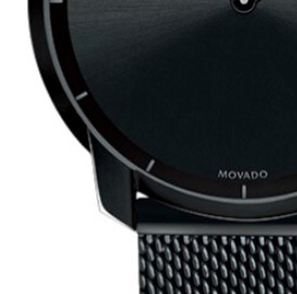 MOVADO 摩凡陀 波特系列 44mm黑色表盘黑色离子镀不锈钢表带石英男表 3600261