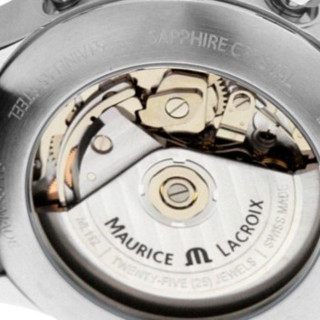 MAURICE LACROIX 艾美 典雅系列 LC6058-SS001-330 男士机械手表 41mm 黑盘 黑色皮革表带 圆形