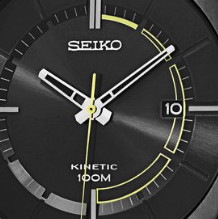 SEIKO 精工 RECRAFT系列 SKA649 男士人动能手表 44mm 黑盘 PVD镀黑不锈钢带 圆形