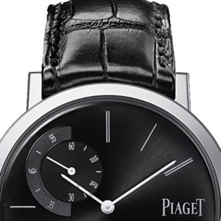 PIAGET 伯爵 ALTIPLANO系列 G0A34114 男士机械手表 40mm 黑盘 黑色鳄鱼皮带 圆形