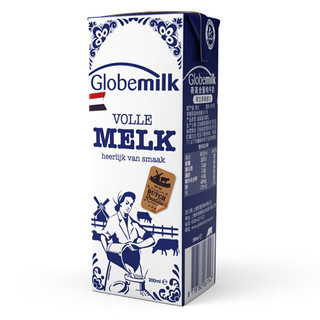 Globemilk 荷高 3.7优乳蛋白 全脂纯牛奶 200ml*24盒