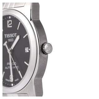 TISSOT 天梭 T-Sport系列 T049.407.11.057.00 男士机械手表 38mm 黑盘 银色精钢表带 圆形