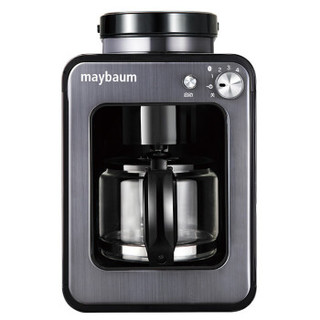 maybaum德国五月树咖啡机全自动家用办公豆粉两用小型迷你智能电现磨一体磨豆美式咖啡机 灰色