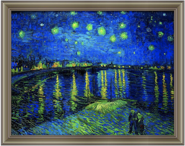 罗纳河上的星夜 原画4k图片