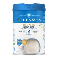 BELLAMY'S 贝拉米 二价铁高铁米糊 原味 225g *6件