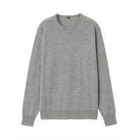 MUJI 无印良品 M9AA020 男式美利奴羊毛圆领毛衣 *3件