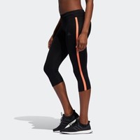 阿迪达斯官网 adidas OWN THE RUN TGT 女装跑步运动紧身裤DZ2010 黑色/珊瑚粉 A/XL(170/80A)