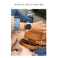 DanielWellington正品手表女石英女士32mm白色皮带黑盘DW手表