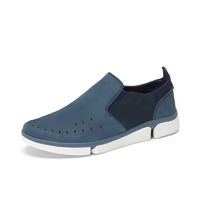 Clarks 其乐 三瓣底系列 Tri Verve Step 男士乐福鞋 261480787 海军蓝 小码福利