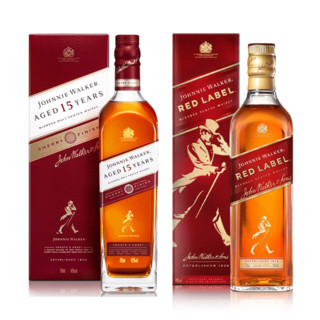 JOHNNIE WALKER 尊尼获加 威士忌组合装 700ml*2瓶（红牌威士忌700ml+雪莉版威士忌700ml）