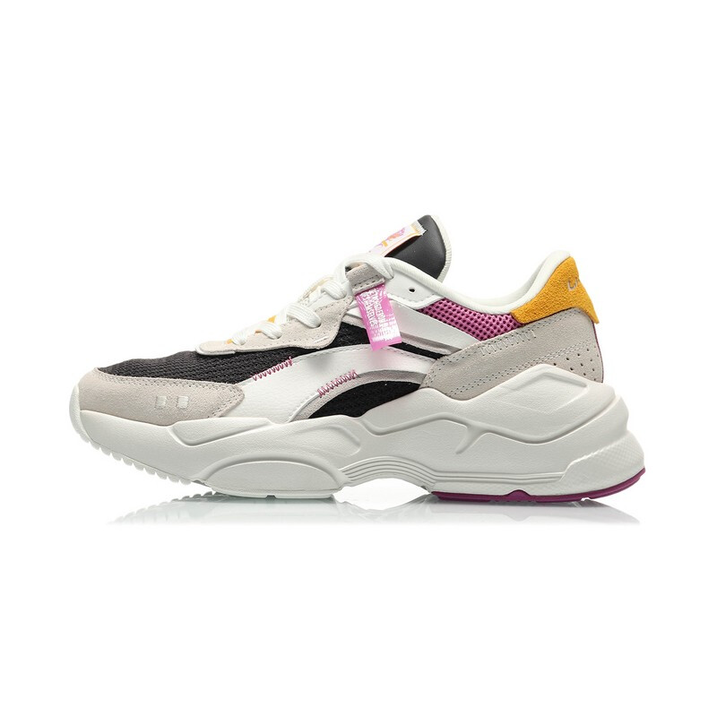 li-ning 李宁 烛龙系列 女士休闲运动鞋 agcq424-4 云雾白/冷檀黑 38