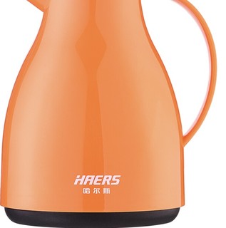 HAERS 哈尔斯 LKG-1000-5 玻璃内胆保温壶 1L 橘色