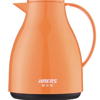 HAERS 哈尔斯 LKG-1000-5 玻璃内胆保温壶 1L 橘色