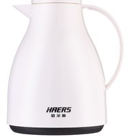 HAERS 哈尔斯 LKG-1000-5 玻璃红胆保温壶 1L 白色