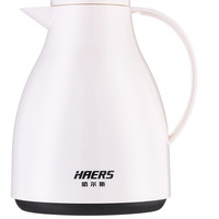 HAERS 哈尔斯 LKG-1000-5 玻璃红胆保温壶 1L 白色