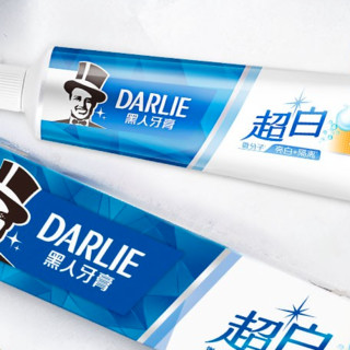 88VIP：DARLIE 好来 原黑人)牙膏超白密泡小苏打140g*4支亮齿温和去渍护龈