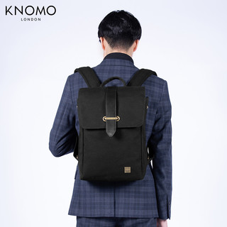 KNOMO英伦Falmon新款大容量背包电脑包帆布男双肩包大学生书包