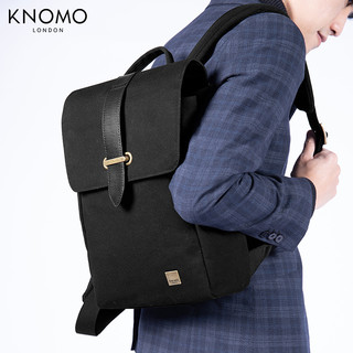 KNOMO英伦Falmon新款大容量背包电脑包帆布男双肩包大学生书包