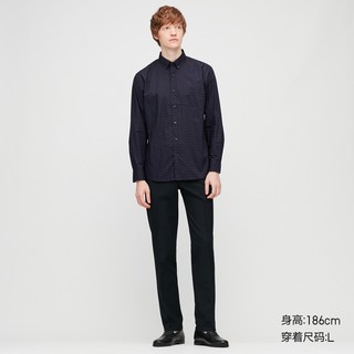 UNIQLO 优衣库 431182 男款优质长绒棉印花衬衫