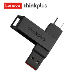 联想thinkplus 64GB金属Type-C双接口USB3.1优盘高速商务think手机U盘 X121