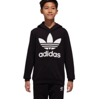 adidas 阿迪达斯 J TRF HOODIE 男童连帽休闲卫衣 CD6499 黑/白色 152cm