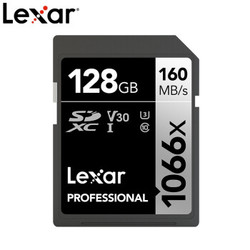 Lexar 雷克沙 1066x  C10 U3 V30 SDXC存储卡 128GB