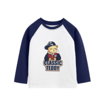 CLASSIC TEDDY 精典泰迪 儿童棒球帽子熊长袖T恤 墨蓝 100cm