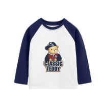 CLASSIC TEDDY 精典泰迪 儿童棒球帽子熊长袖T恤 墨蓝 140