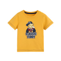CLASSIC TEDDY 精典泰迪 儿童棒球帽子熊短袖T恤 姜黄