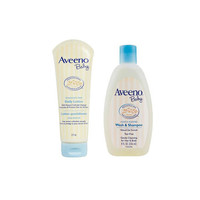 银联爆品日：Aveeno 艾维诺 宝宝护肤套装 （燕麦保湿润肤乳 227g +洗发沐浴二合一 236ml