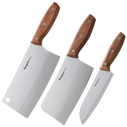 bayco 拜格 不锈钢刀具 厨师刀+切片刀+斩骨刀 3件套