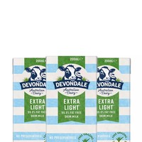 88VIP：Devondale 德运 进口脱脂纯牛奶 200ml*24盒