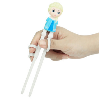 迪士尼儿童餐具 3D头像婴儿辅食用品练习筷子 宝宝卡通吃饭学习训练筷 冰雪公主 *5件