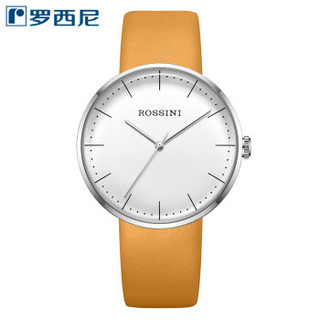 罗西尼(ROSSINI) 手表 玩+系列简约石英男表一表三用白盘棕色皮带519951W01C 赠表带礼盒