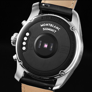 MONT BLANC 万宝龙 万宝龙全新智能腕表SUMMIT 2系列 U0123850 男士石英手表 42mm 蓝盘 黑色皮带 圆形