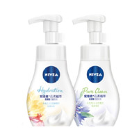 NIVEA 妮维雅 云柔植萃氨基酸洁面泡泡套装 (清爽净透180ml+保湿水弹180ml)