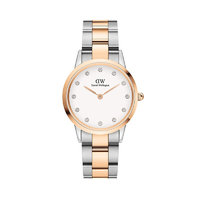 Daniel Wellington 丹尼尔惠灵顿 ICONIC LINK系列 DW00100358 女士石英手表 32mm 白盘 间金不锈钢表带 圆形