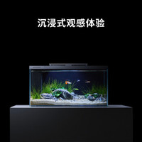 小佩起源纪智能鱼缸家用小型鱼缸办公室桌鱼缸水族箱灯光增氧水泵造景超白玻璃金鱼缸 智能鱼缸+寂静の石造景