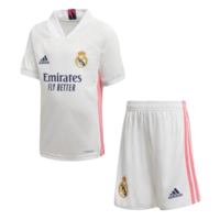 adidas 阿迪达斯 REAL H MINI 男童足球运动套装 皇马款 FQ7487 白色