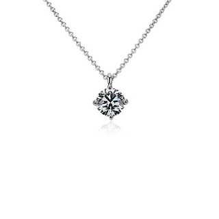 LIGHTBOX Lab-Grown Diamond Round Solitaire Pendant Necklace