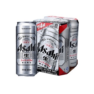 ASAHI/朝日啤酒 超爽系列 罐装灌装500ml*4 连包 日式日系