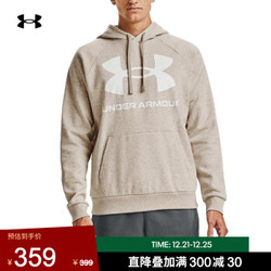 安德玛官方UA Rival运动抓绒连帽卫衣男女同款Under Armour1357093 棕色200 男码L/女码XL