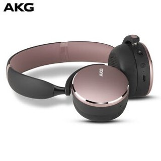 AKG Y500 WIRELESS无线蓝牙耳机 头戴式游戏耳机 手机通用 环境感知可通话 樱花粉