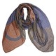 LOEWELadies Oblongs Ja Scarves Blue/Navy Mod Cash Ana Scarf 拼色围巾