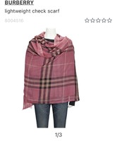 BURBERRY/博柏利 lightweight check scarf 保暖围巾