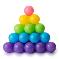 澳乐 海洋球彩色波波球儿童玩具球 五彩海洋球5.5cm 50装