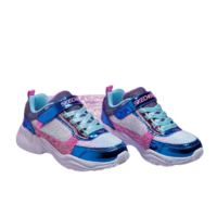 SKECHERS 斯凯奇 GIRLS系列 女童魔术贴休闲运动鞋 302060L 蓝色/蓝绿色