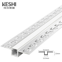 keshi 可诗 led线条灯铝槽灯嵌入式无边框客厅无主灯明装线性线形灯 无边框-平边预埋式9w-白光