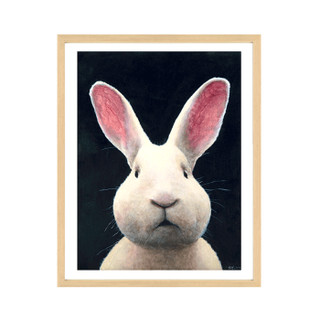 季大纯 油画 兔 装饰画 简约现代 挂画 装裱尺寸：54×45cm