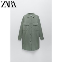 ZARA 03597135500 女装针织长款衬衫外套